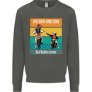 Motocross Father & Son Father's Day Kids Sweatshirt Jumper Storm Grey