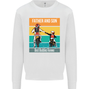 Motocross Father & Son Father's Day Kids Sweatshirt Jumper White