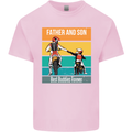 Motocross Father & Son Father's Day Kids T-Shirt Childrens Light Pink