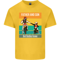 Motocross Father & Son Father's Day Kids T-Shirt Childrens Yellow