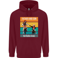 Motocross Father & Son Father's Day Mens 80% Cotton Hoodie Maroon