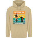 Motocross Father & Son Father's Day Mens 80% Cotton Hoodie Sand