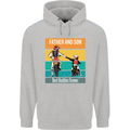 Motocross Father & Son Father's Day Mens 80% Cotton Hoodie Sports Grey