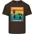 Motocross Father & Son Father's Day Mens Cotton T-Shirt Tee Top Dark Chocolate