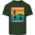 Motocross Father & Son Father's Day Mens Cotton T-Shirt Tee Top Forest Green