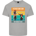 Motocross Father & Son Father's Day Mens Cotton T-Shirt Tee Top Sports Grey