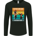 Motocross Father & Son Father's Day Mens Long Sleeve T-Shirt Black