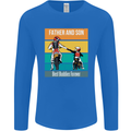 Motocross Father & Son Father's Day Mens Long Sleeve T-Shirt Royal Blue