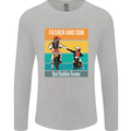 Motocross Father & Son Father's Day Mens Long Sleeve T-Shirt Sports Grey