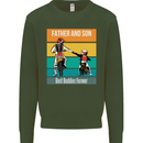Motocross Father & Son Father's Day Mens Sweatshirt Jumper Forest Green