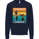 Motocross Father & Son Father's Day Mens Sweatshirt Jumper Navy Blue