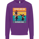 Motocross Father & Son Father's Day Mens Sweatshirt Jumper Purple