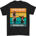 Motocross Father & Son Father's Day Mens T-Shirt Cotton Gildan Black