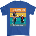 Motocross Father & Son Father's Day Mens T-Shirt Cotton Gildan Royal Blue