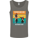Motocross Father & Son Father's Day Mens Vest Tank Top Charcoal