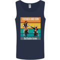 Motocross Father & Son Father's Day Mens Vest Tank Top Navy Blue