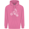 Motocross Line Drawing Dirt Bike MotoX Childrens Kids Hoodie Azalea