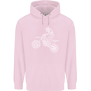Motocross Line Drawing Dirt Bike MotoX Childrens Kids Hoodie Light Pink