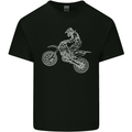 Motocross Line Drawing Dirt Bike MotoX Kids T-Shirt Childrens Black
