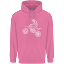 Motocross Line Drawing Dirt Bike MotoX Mens 80% Cotton Hoodie Azelea