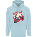 Motocross Merry X Games Dirt Bike Motorbike Childrens Kids Hoodie Light Blue