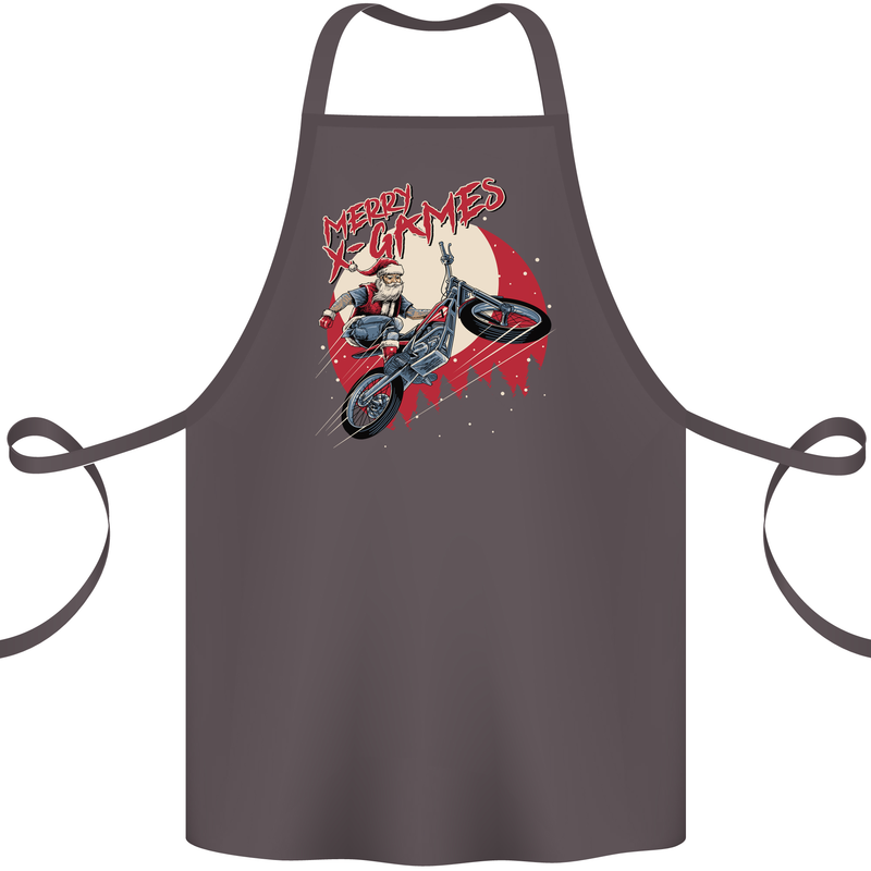 Motocross Merry X Games Dirt Bike Motorbike Cotton Apron 100% Organic Dark Grey