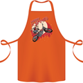 Motocross Merry X Games Dirt Bike Motorbike Cotton Apron 100% Organic Orange