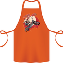 Motocross Merry X Games Dirt Bike Motorbike Cotton Apron 100% Organic Orange
