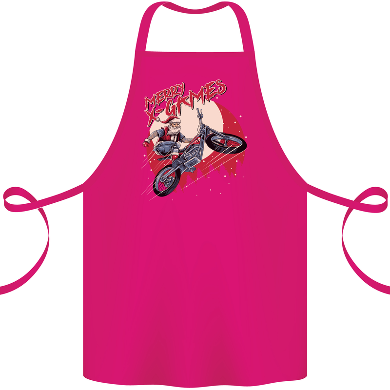 Motocross Merry X Games Dirt Bike Motorbike Cotton Apron 100% Organic Pink
