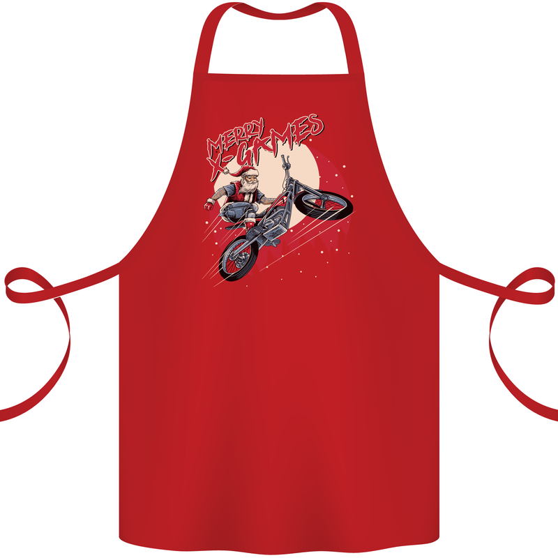 Motocross Merry X Games Dirt Bike Motorbike Cotton Apron 100% Organic Red