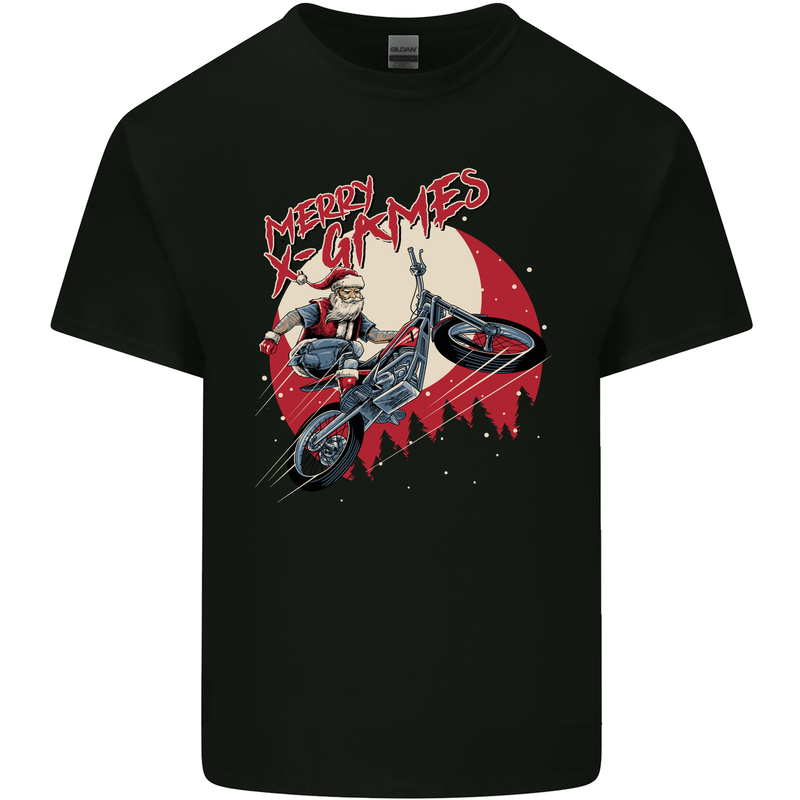 Motocross Merry X Games Dirt Bike Motorbike Kids T-Shirt Childrens Black