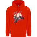 Motocross Merry X Games Dirt Bike Motorbike Mens 80% Cotton Hoodie Bright Red