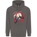 Motocross Merry X Games Dirt Bike Motorbike Mens 80% Cotton Hoodie Charcoal