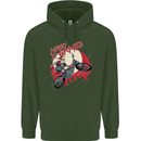 Motocross Merry X Games Dirt Bike Motorbike Mens 80% Cotton Hoodie Forest Green