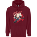 Motocross Merry X Games Dirt Bike Motorbike Mens 80% Cotton Hoodie Maroon