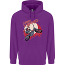 Motocross Merry X Games Dirt Bike Motorbike Mens 80% Cotton Hoodie Purple