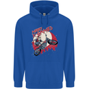 Motocross Merry X Games Dirt Bike Motorbike Mens 80% Cotton Hoodie Royal Blue