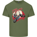 Motocross Merry X Games Dirt Bike Motorbike Mens Cotton T-Shirt Tee Top Military Green