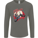 Motocross Merry X Games Dirt Bike Motorbike Mens Long Sleeve T-Shirt Charcoal