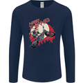 Motocross Merry X Games Dirt Bike Motorbike Mens Long Sleeve T-Shirt Navy Blue