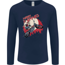 Motocross Merry X Games Dirt Bike Motorbike Mens Long Sleeve T-Shirt Navy Blue