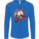 Motocross Merry X Games Dirt Bike Motorbike Mens Long Sleeve T-Shirt Royal Blue