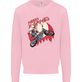 Motocross Merry X Games Dirt Bike Motorbike Mens Sweatshirt Jumper Light Pink