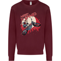 Motocross Merry X Games Dirt Bike Motorbike Mens Sweatshirt Jumper Maroon
