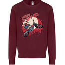 Motocross Merry X Games Dirt Bike Motorbike Mens Sweatshirt Jumper Maroon