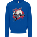 Motocross Merry X Games Dirt Bike Motorbike Mens Sweatshirt Jumper Royal Blue