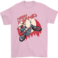 Motocross Merry X Games Dirt Bike Motorbike Mens T-Shirt Cotton Gildan Light Pink