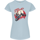 Motocross Merry X Games Dirt Bike Motorbike Womens Petite Cut T-Shirt Light Blue