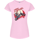 Motocross Merry X Games Dirt Bike Motorbike Womens Petite Cut T-Shirt Light Pink
