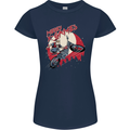 Motocross Merry X Games Dirt Bike Motorbike Womens Petite Cut T-Shirt Navy Blue